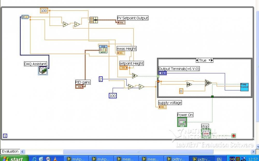 pid velocity control labview